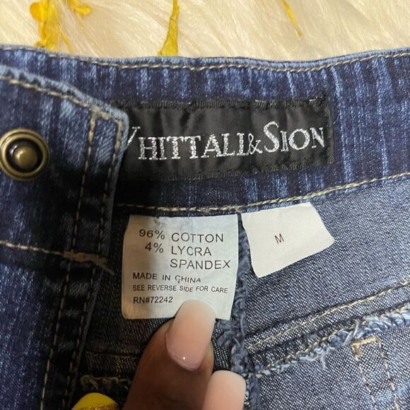 Whittall & Shon high waisted sailor style flare denim jeans sz medium - Picture 7 of 9